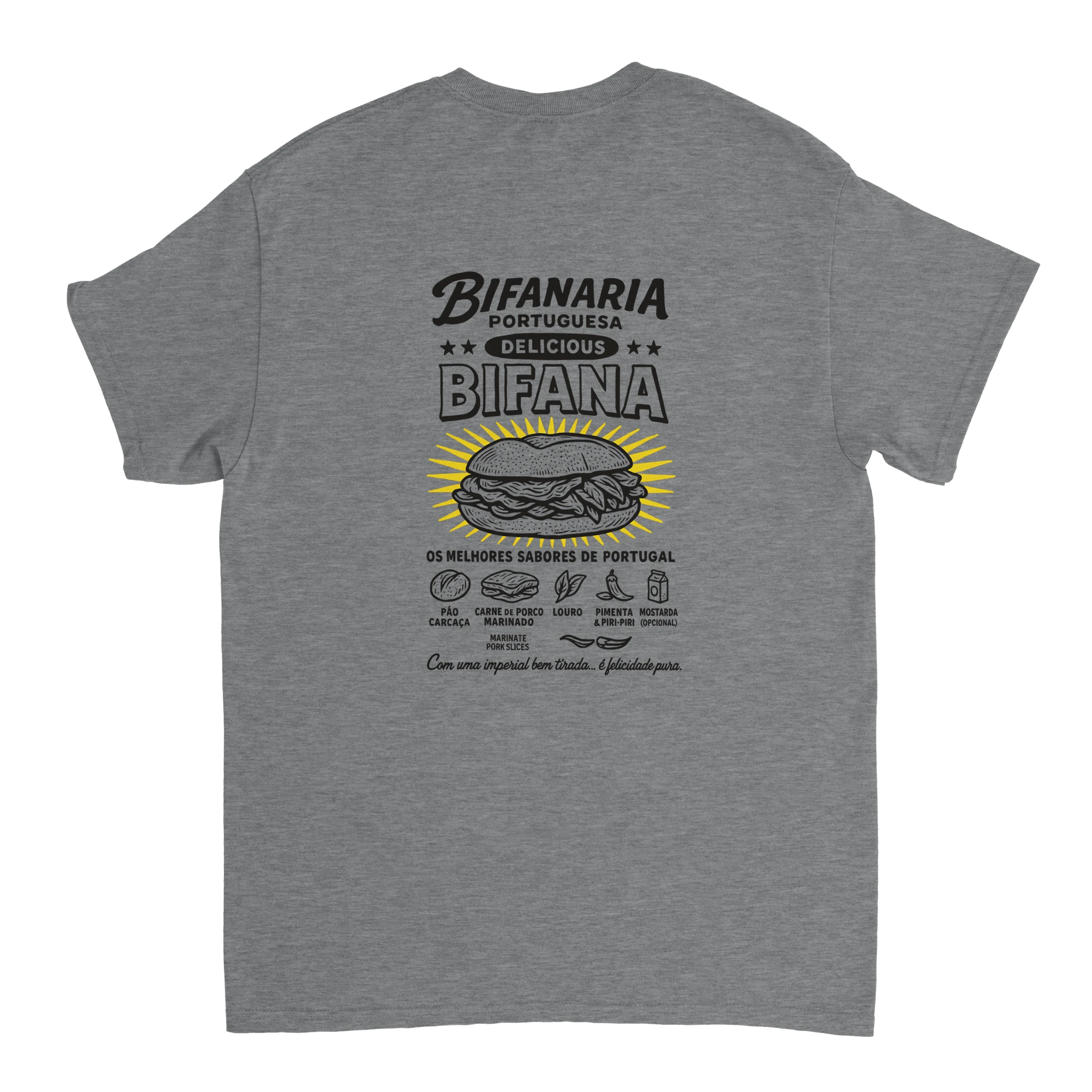 bifana recepy  ash t shirt ingredients funny portuguese foodie shirt 