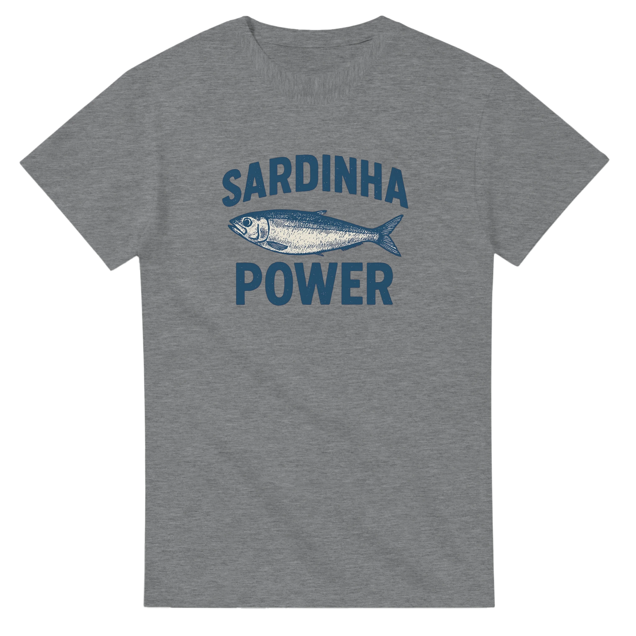 blue sardinha power humour portugal shirt