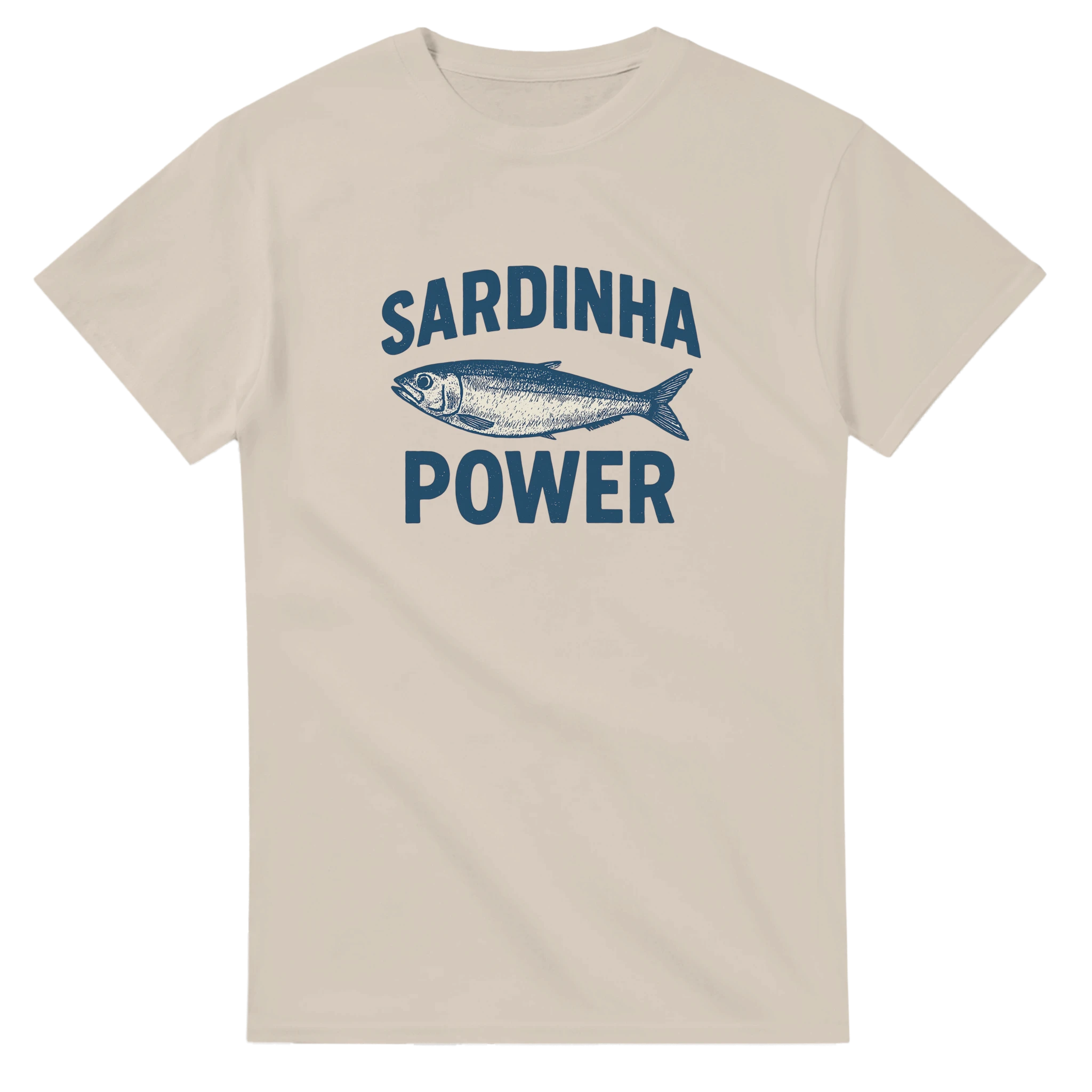blue sardinha power humour portugal shirt