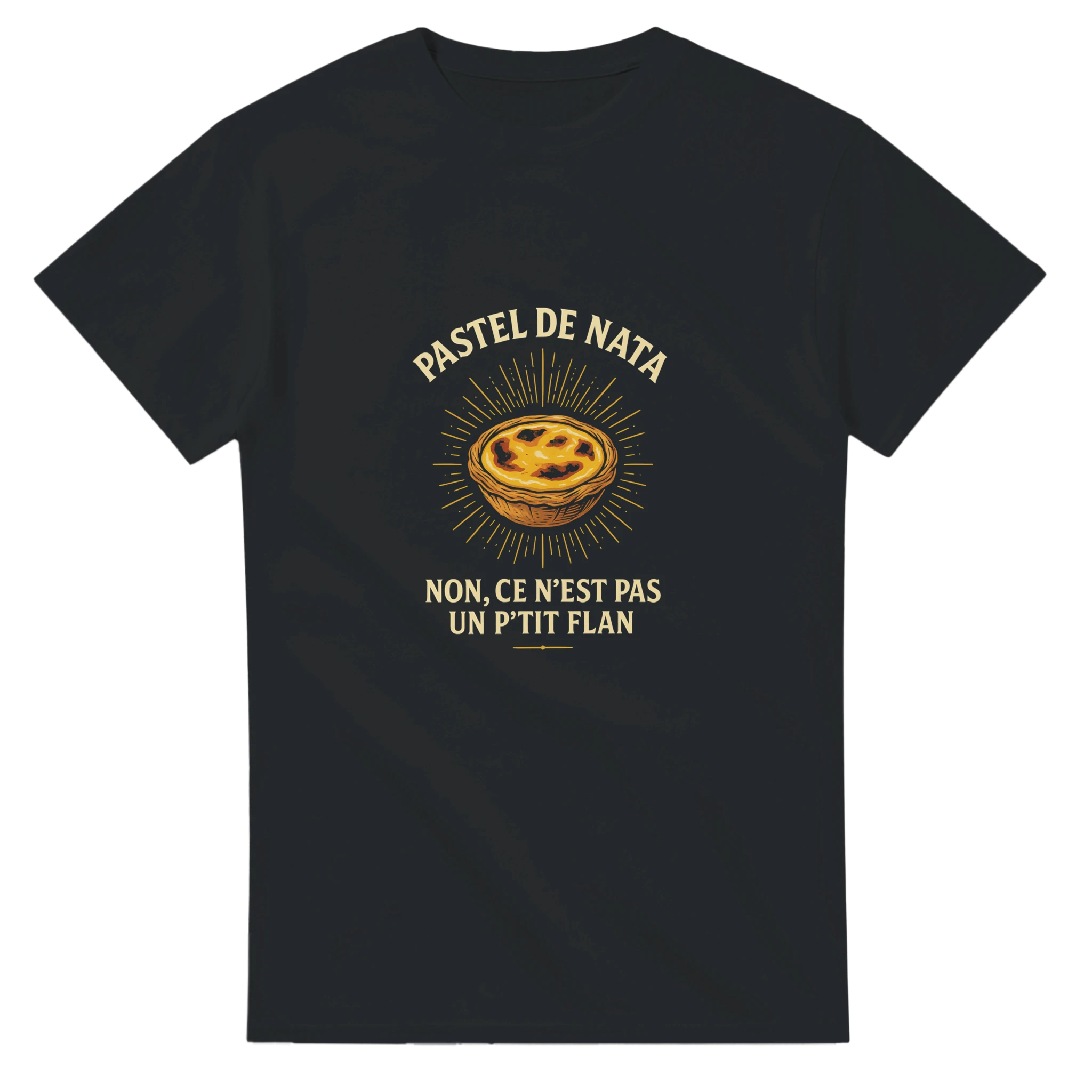 ce n est pas un ptit flan pastel de nata humour tee shirt 