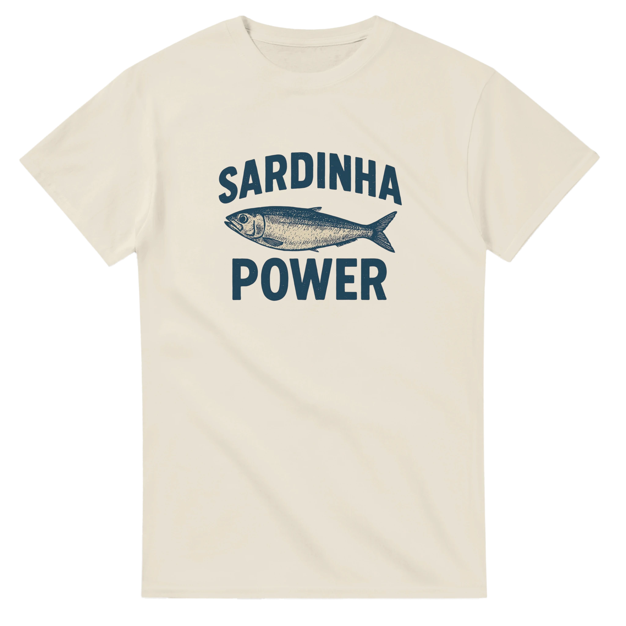 blue sardinha power humour portugal shirt
